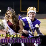 Homecoming Queen and King Chloe Chedester and Jack Foote moments after their coronation in Tiger Stadium.